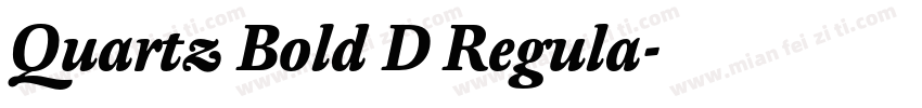 Quartz Bold D Regula字体转换